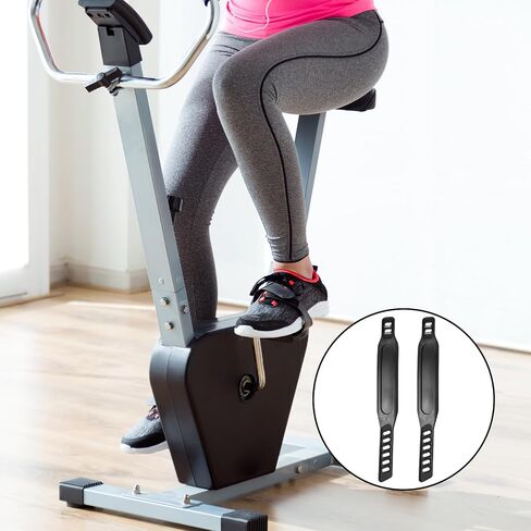 Exercise Bike Pedal Straps, 1 Pair Universal Adjustable Bicycle Pedal Straps for Exercise Cycle Home or Gym 12.2x1.77inch in Saudi Arabia