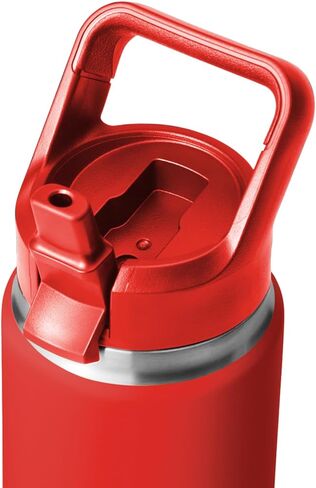 YETI Rambler 26 oz Bottle, Vacuum Insulated, Stainless Steel with Color Matching Straw Cap, Tropical Pink in Kuwait