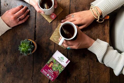 شاي الأعشاب الهندي تولسي الحلو الوردي - تخفيف التوتر والسحر، دعم المناعة، أدابتوجين، نباتي، خالي من الغلوتين، عضوي معتمد من وزارة الزراعة الأمريكية، غير معدّل وراثيًا، خالي من الكافيين - 18 كيس منقوع، عبوة واحدة in Kuwait