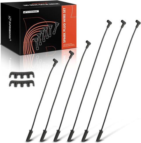 A-Premium Ignition Spark Plug Wires Set of 6 Compatible with Buick Lucerne 2006, Lesabre Park Avenue 1999-2005 & Oldsmobile 88 1999, LSS 1999 & Pontiac Bonneville 1999-2005, 3.8L, Naturally Aspirated in Saudi Arabia