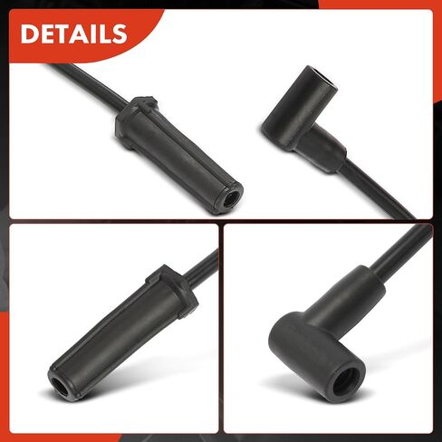 A-Premium Ignition Spark Plug Wires Set of 6 Compatible with Buick Lucerne 2006, Lesabre Park Avenue 1999-2005 & Oldsmobile 88 1999, LSS 1999 & Pontiac Bonneville 1999-2005, 3.8L, Naturally Aspirated in Saudi Arabia