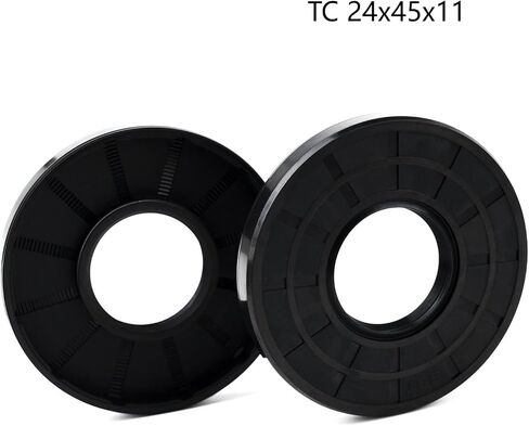 XiKe 2PCS Oil Seal, Lip Seals, TC 25mm x 45mm x 7mm, Nitrile Rubber Double Lip Spring-Loaded Oil Shaft Seal, Designed for Bearing Shaft, Black in Saudi Arabia