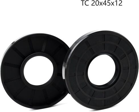 XiKe 2PCS Oil Seal, Lip Seals, TC 25mm x 45mm x 7mm, Nitrile Rubber Double Lip Spring-Loaded Oil Shaft Seal, Designed for Bearing Shaft, Black in Saudi Arabia