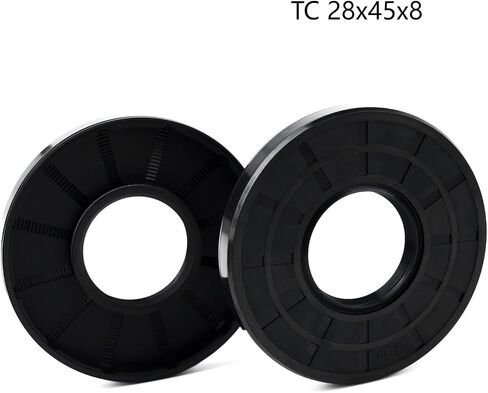 XiKe 2PCS Oil Seal, Lip Seals, TC 25mm x 45mm x 7mm, Nitrile Rubber Double Lip Spring-Loaded Oil Shaft Seal, Designed for Bearing Shaft, Black in Saudi Arabia