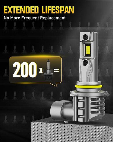 9005 9006 Bulbs Combo,44000LM Bright Bulbs,1:1 Mini Size,6500K Cool White 9005/HB3 9006/HB4 High Low Dual Beam,Plug and Play Fog Bulbs,Pack of 4 in Saudi Arabia