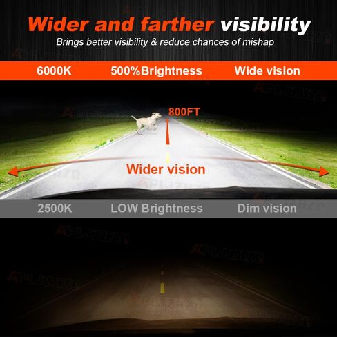 المصابيح الأمامية متوافقة مع Toyota Tundra 2007 2008 2009 2010 2011 2012 2013، 9005 H11 مصابيح إضاءة عالية منخفضة الشعاع، استبدال الهالوجين، 6000K أبيض، التوصيل والتشغيل، حزمة من 4 in Kuwait