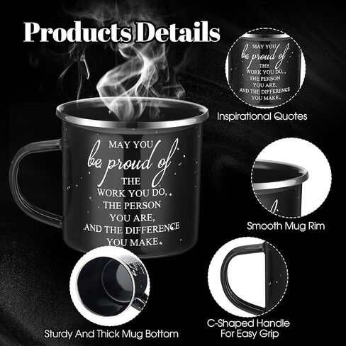 3 Pcs Thank You Gift for Men, Fathers Day Gift Set, Leather Toiletry Bag 12 oz Inspirational Enamel Mug Motivational Keychain May You Be Proud Sign Gift for Coach Men Teacher Male Staff Dad in Saudi Arabia
