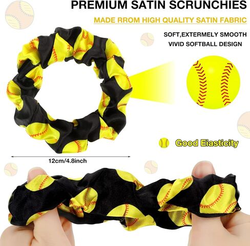 24 قطعة من Kajaia لحفلات الكرة اللينة المفضلة لمستحضرات التجميل الرياضية وScrunchies وسوار الكرة اللينة وحقيبة سفر وحقائب مكياج من القماش وأربطة شعر للكرة اللينة للنساء والفتيات وهدايا الفريق (أنيقة) in Kuwait