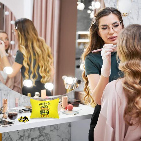24 قطعة من Kajaia لحفلات الكرة اللينة المفضلة لمستحضرات التجميل الرياضية وScrunchies وسوار الكرة اللينة وحقيبة سفر وحقائب مكياج من القماش وأربطة شعر للكرة اللينة للنساء والفتيات وهدايا الفريق (أنيقة) in Kuwait