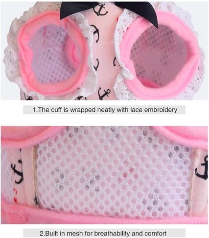 Cute Dog Vest Small Dog Harnesses with Leash Set - Soft Adjustable Mesh Harness and Lead Cute Puppy Walking Leads Chihuahua/Black/Pink in Saudi Arabia