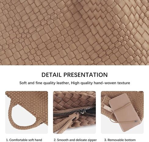 Women Tote Bag Large Neoprene Tote Bag Fashion Woven Bag Neoprene Tote Handbag Roomy Shoulder Bags for Beach, Gym in Saudi Arabia