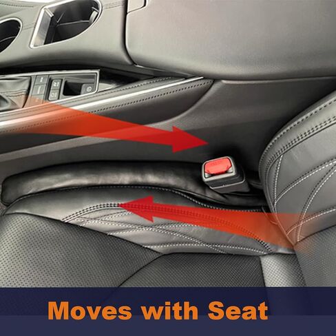Car Seat Gap Filler Organizer 2pcs Automotive Interior Car Accessoreis for Men Women Side Seat Gap Filler Leather Drop Blocker for Car Truck SUV in Saudi Arabia
