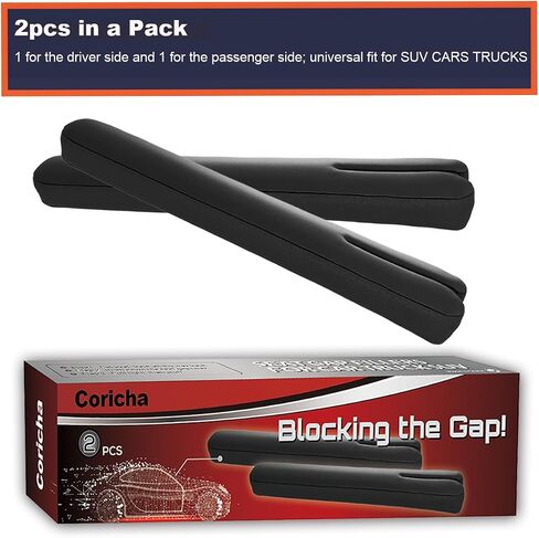 Car Seat Gap Filler Organizer 2pcs Automotive Interior Car Accessoreis for Men Women Side Seat Gap Filler Leather Drop Blocker for Car Truck SUV in Saudi Arabia