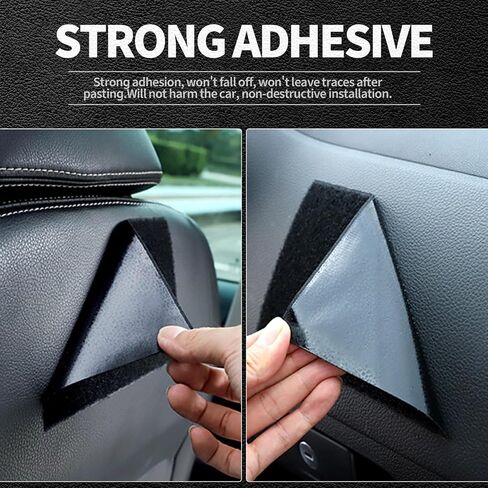 Car Seat Gap Organizer, PU Leather Velcro Mini Storage Bag, Dashboard Side Hanging Pouch Bag, Auto Interior Seat Gap Filler for Phone, Document, Registration, Notebook (Black Pack of 1) in Saudi Arabia