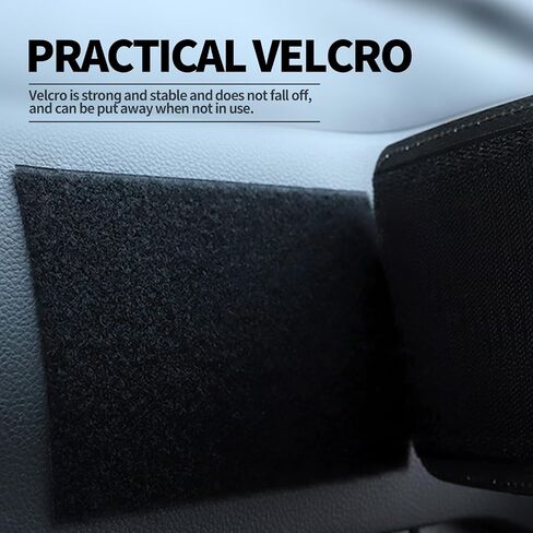 Car Seat Gap Organizer, PU Leather Velcro Mini Storage Bag, Dashboard Side Hanging Pouch Bag, Auto Interior Seat Gap Filler for Phone, Document, Registration, Notebook (Black Pack of 1) in Saudi Arabia
