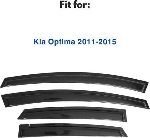 حاجب نافذة متوافق مع Kia Optima 2011-2015، شريط حماية من المطر، متين للغاية، عاكس نافذة تهوية جانبية للشمس والرياح، 2011 2012 2013 2014 2015 in Kuwait