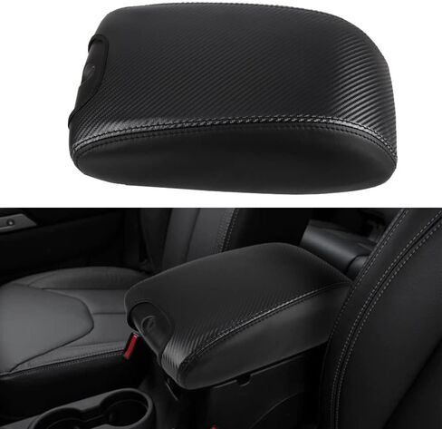 LEXLEY Center Console Leather Cover Armrest Pad Interior Accessories For Jeep 2018 2019 2020 2021 2022 2023 2024 Wrangler JL/JLU,2020 2021 2022 2023 2024 Gladiator JT-Black Stitches in Saudi Arabia