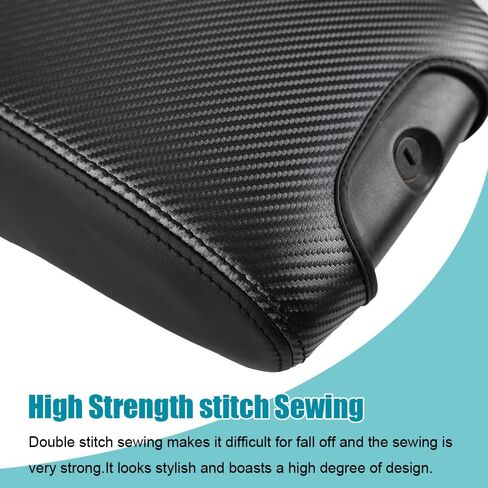 LEXLEY Center Console Leather Cover Armrest Pad Interior Accessories For Jeep 2018 2019 2020 2021 2022 2023 2024 Wrangler JL/JLU,2020 2021 2022 2023 2024 Gladiator JT-Black Stitches in Saudi Arabia