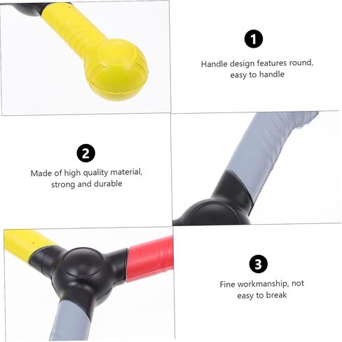 4 قطع من عصا تدريب رد الفعل من ديديساون، مدرب ثلاثي الاتجاهات، مدرب رشاقة رد الفعل، معدات تدريب تركيز العين، أداة تدريب التنسيق بين اليد والعين، أداة رمي الكرة التفاعلية، عصا رياضية من البولي يوريثان in Kuwait