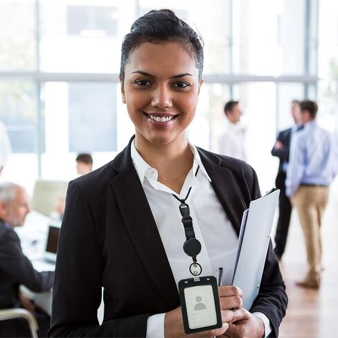 XIANGXING 2 حزمة حبل مستدير شديد التحمل قابل للسحب، سلسلة مفاتيح بحزام رقبة منفصل مع بكرة شارة للرجال والنساء ومفاتيح حامل البطاقات in Kuwait