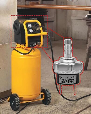 مفتاح ضغط صغير مناسب لضاغط الهواء DeWalt D55168 160/200 PSI استبدال N003990 in Saudi Arabia