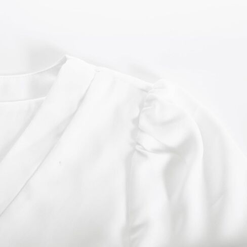GRACE KARIN 2024 Women's Elegant Peplum Tops V Neck Tie Front Long Sleeve Shirts Tops Blouse in Saudi Arabia