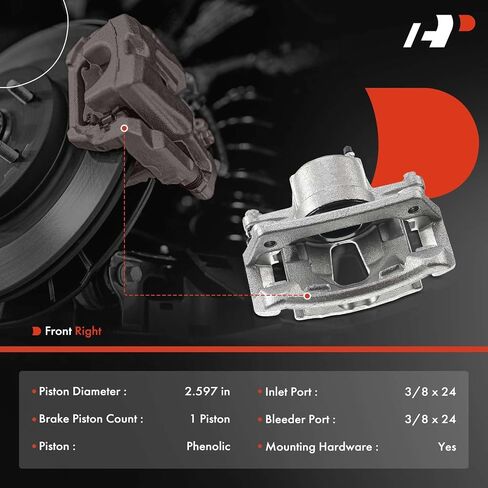 A-Premium Disc Brake Caliper Assembly with Bracket Compatible with Select Jeep Models - Liberty 2002 2003 2004 2005 2006 2007, Sport Utility - Front Left Driver Side in Saudi Arabia