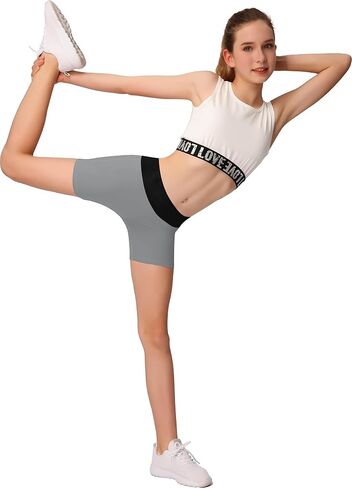 4 Pack Volleyball Dance Spandex Shorts for Girls - Fit for Biker Yoga Gymnastics Soccer Exercise in Saudi Arabia