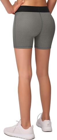 4 Pack Volleyball Dance Spandex Shorts for Girls - Fit for Biker Yoga Gymnastics Soccer Exercise in Saudi Arabia