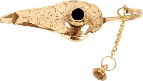 Brass Aladdin Magic Lamp Incense Burner 6.25 x 2 x 4 inch by Handcrafted Trading Co. in Saudi Arabia