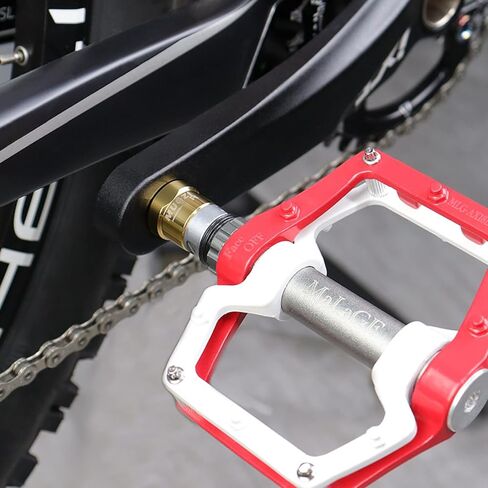 زوج واحد من موسعات دواسات الدراجة، موسع دواسات الدراجة الفولاذية، فواصل دواسات ممتدة 16 مم/0.63 بوصة تناسب دواسات مترابطة 9/16 بوصة لدراجة الطريق والدراجة الجبلية in Kuwait