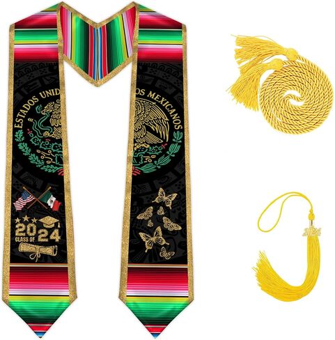 Mexican Graduation Sash Class of 2025, Hispanic Mexican Graduation Stole in Saudi Arabia