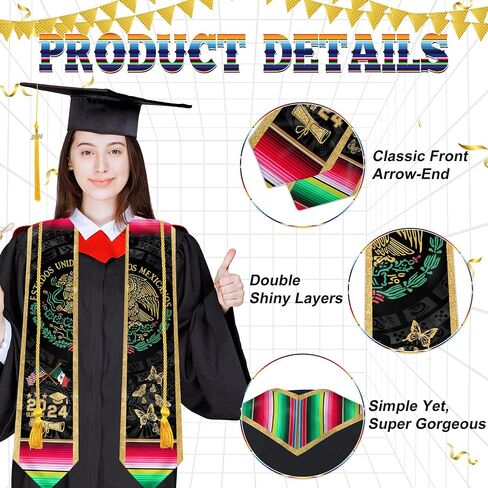 Mexican Graduation Sash Class of 2025, Hispanic Mexican Graduation Stole in Saudi Arabia