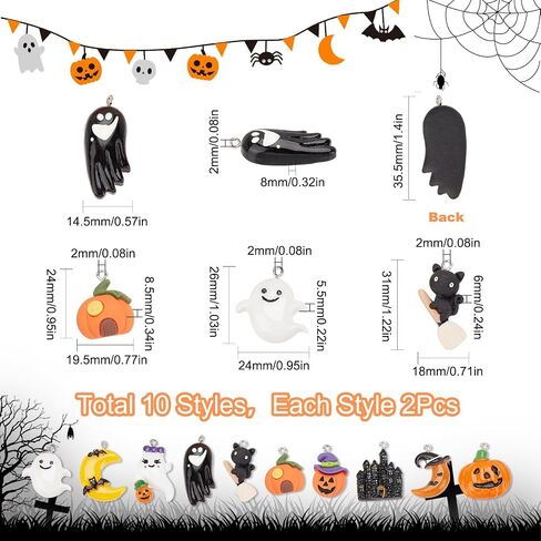 SUNNYCLUE Halloween Cabochons Resin Halloween Bead Charms No Hole Flat Back Cabochon Bulk Flat Backs for Jewelry Making Supplies Adult Scrapbooking Embellishments in Saudi Arabia