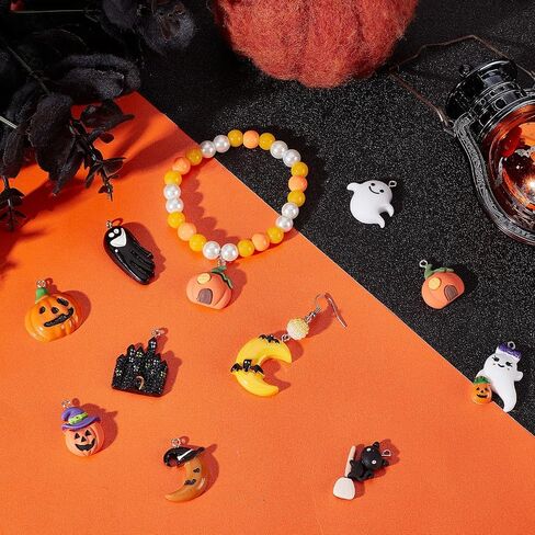 SUNNYCLUE Halloween Cabochons Resin Halloween Bead Charms No Hole Flat Back Cabochon Bulk Flat Backs for Jewelry Making Supplies Adult Scrapbooking Embellishments in Saudi Arabia