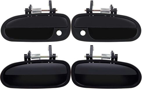 ECCPP 4Pcs Door Handles Black Exterior Right Left Front Rear for 1996 1997 1998 1999 2000 for Honda Civic in Saudi Arabia