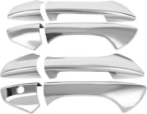 OCPTY 4 قطعة أغطية المقبض الباب لـ 2008-2012 لهوندا أكورد السائق الخارجي الجانب والركاب الجانب مقبض باب السيارة يغطي طقم الكسوة الكروم in Kuwait