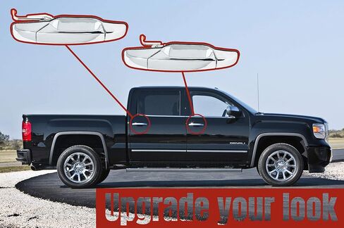 مقبض باب من الكروم - الجانب الخلفي الأيسر للسائق متوافق مع 2007-2013 تشيفي سيلفرادو سوبربان تاهو أفالانش، جي إم سي سييرا يوكون، كاديلاك إسكاليد يستبدل 22738725، 25960521، 15915659، 80105 in Kuwait