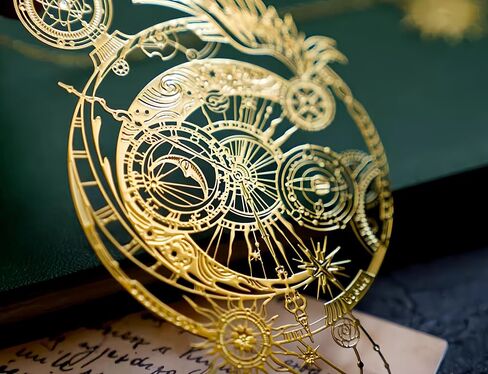 Golden Bookmark Great spacial Gift time-Eternal-Universe Students Creative Gift Box Hollow Metal (The Source of The Universe) in Saudi Arabia