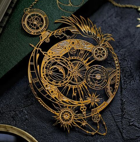 Golden Bookmark Great spacial Gift time-Eternal-Universe Students Creative Gift Box Hollow Metal (The Source of The Universe) in Saudi Arabia