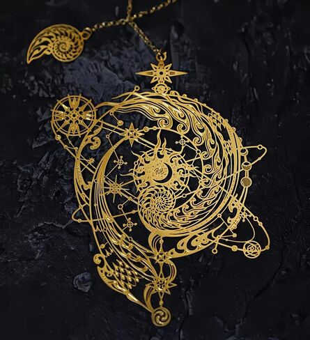 Golden Bookmark Great spacial Gift time-Eternal-Universe Students Creative Gift Box Hollow Metal (The Source of The Universe) in Kuwait