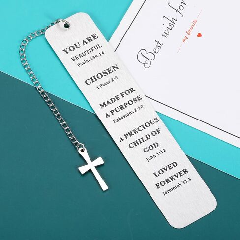 Confirmation Gifts for Teen Girls Boys Christian Bookmark Religious Gifts for Women Men Bible Verse Bookmark for Girls Daughter Book Lovers Graduation Birthday Christmas for Female Male Him Her in Saudi Arabia