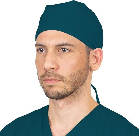 Two Pack Surgical Caps for Men and Women with Adjustable Cords and Spandex Fabric in Many Colors in Saudi Arabia