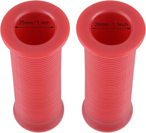 1 Inch Motorcycle Grips Vans丨 Motorcycle Handlebar Grips Motorcycle Handlebars丨 Pair of 1Inch 25Mm/ 1.1Inch 28Mm Universal Motorcycle Vintage TPU Handle Handlebar Grip White(Red) in Saudi Arabia