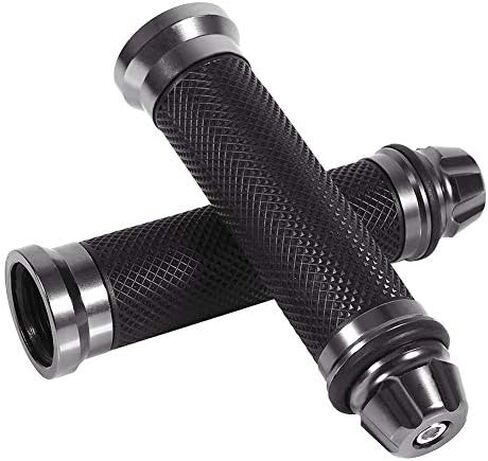 7/8" Motorcycle Handlebar Grips, Keenso CNC Aluminum Rubber Hand Grips, Universal Antiskid Handlebars Hand Grips Rubber Gel Handlebar for Handle Bar Bike Bicycle in Saudi Arabia