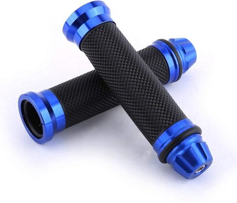 7/8" Motorcycle Handlebar Grips, Keenso CNC Aluminum Rubber Hand Grips, Universal Antiskid Handlebars Hand Grips Rubber Gel Handlebar for Handle Bar Bike Bicycle in Saudi Arabia