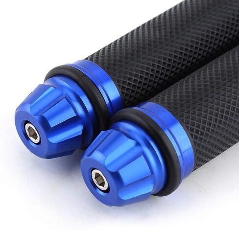 7/8" Motorcycle Handlebar Grips, Keenso CNC Aluminum Rubber Hand Grips, Universal Antiskid Handlebars Hand Grips Rubber Gel Handlebar for Handle Bar Bike Bicycle in Saudi Arabia