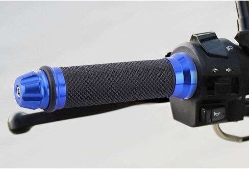 7/8" Motorcycle Handlebar Grips, Keenso CNC Aluminum Rubber Hand Grips, Universal Antiskid Handlebars Hand Grips Rubber Gel Handlebar for Handle Bar Bike Bicycle in Saudi Arabia