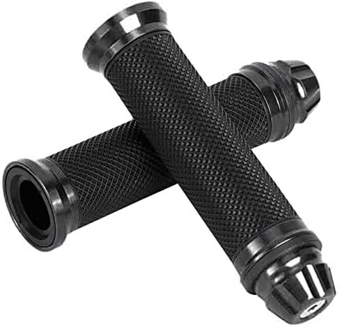 7/8" Motorcycle Handlebar Grips, Keenso CNC Aluminum Rubber Hand Grips, Universal Antiskid Handlebars Hand Grips Rubber Gel Handlebar for Handle Bar Bike Bicycle in Saudi Arabia