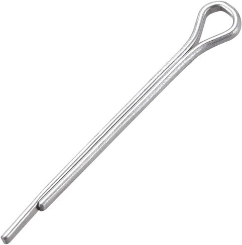 uxcell Split Cotter Pin - 5/64 inch x 1 3/16 inch (2mm x 30mm) Carbon Steel 2-Prongs Silver Tone Fastener Clip Key 150Pcs in Saudi Arabia